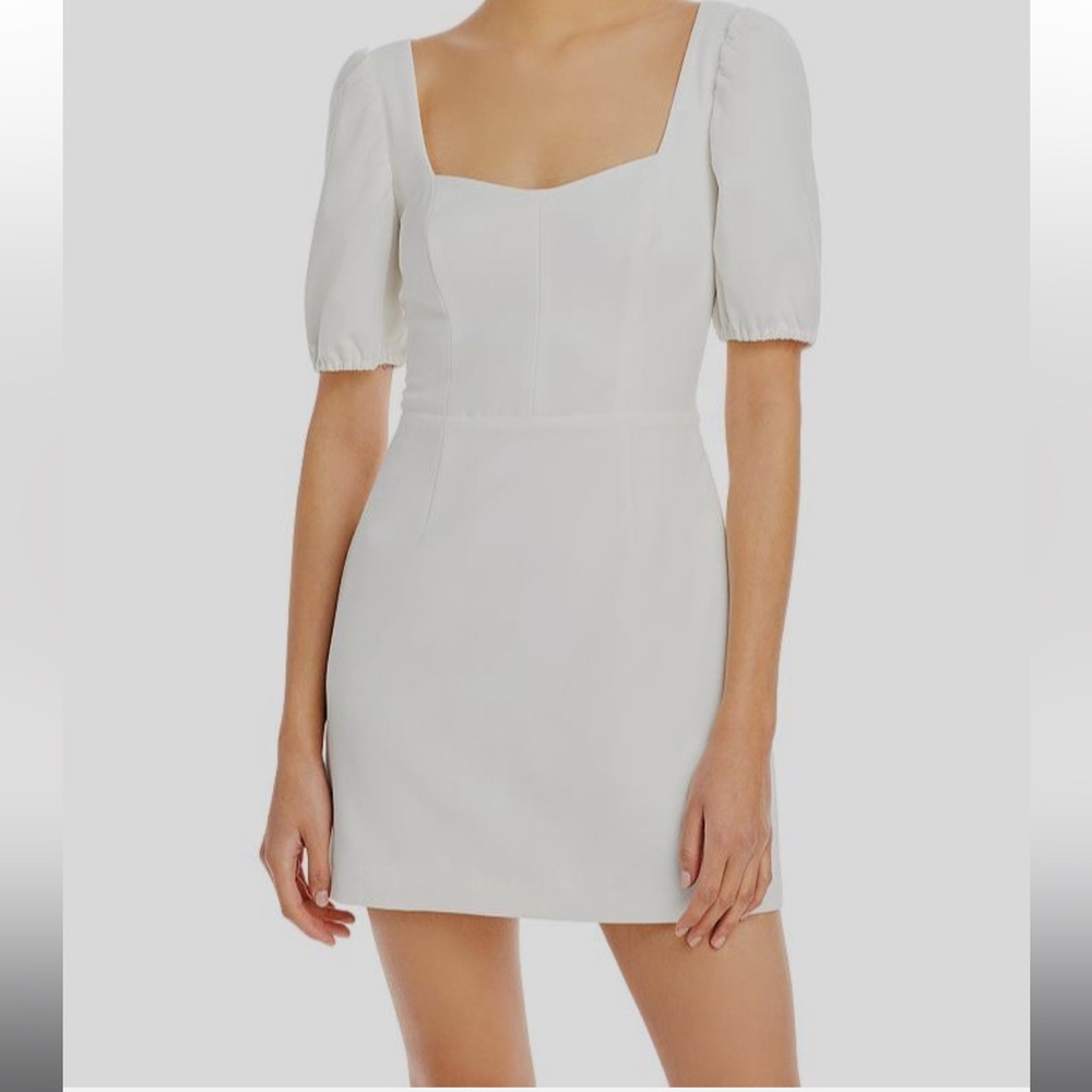 French Connection Women's Whisper Cutout Back Dress Summer White New NWT